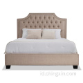 Tombol Gaya Amerika Tufting Kain Berlapis Furnitur Kamar Tidur